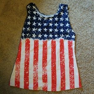 Size large stars and stripe tank top nwot